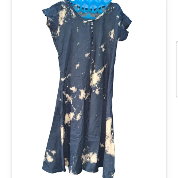 Denim Kurta Tie Dye - Picture 1 of 6